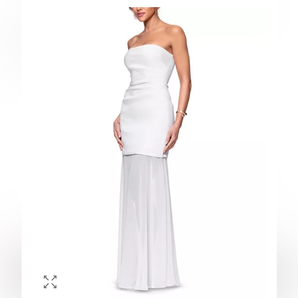 NWOT NEW AQUA by Bloomingdale’s Mikado Strapless Gown - Exclusive - Picture 6 of 6